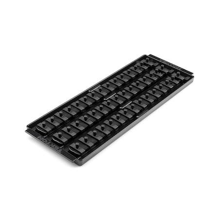 Tekton 1/4 Inch Drive 3-Rail Socket Organizer Set, Black (45-Tool) - OST06245